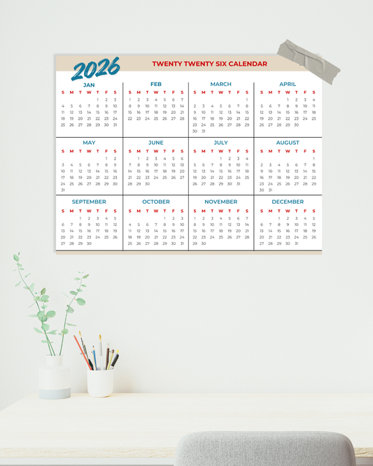2026 Wall Calendar